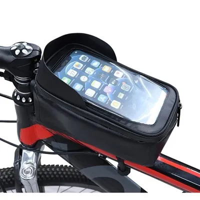 Kerékpáros telefon első keretes táska
